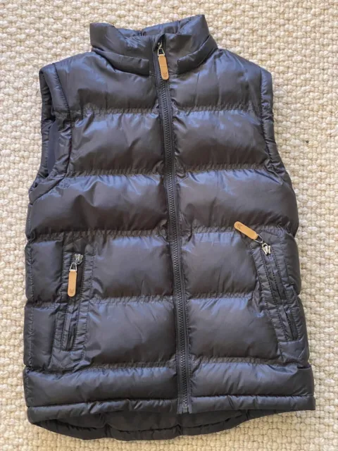 Boys BAUHAUS Puffer Vest Black Size 10 With Zip Pockets VGC