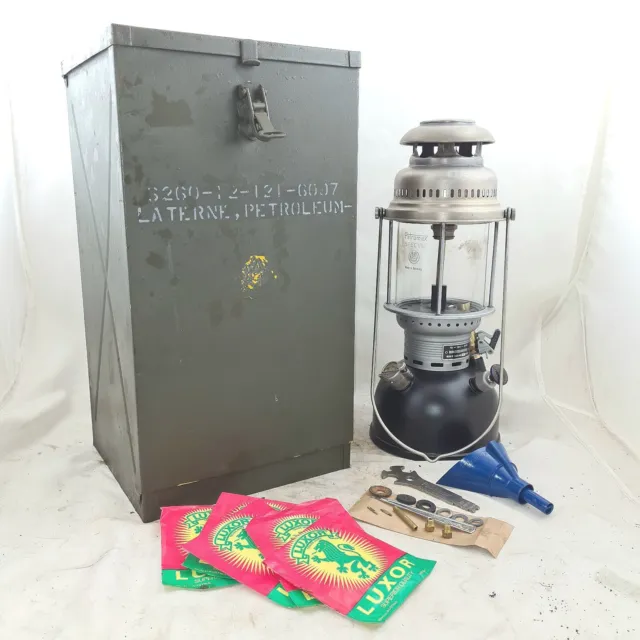 PETROMAX 829B 500HK Kerosene lantern Military Lamp in original Metal case