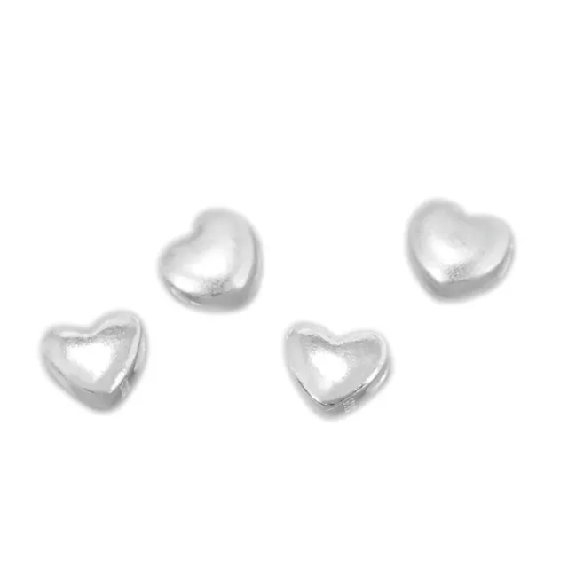 Plata de Ley Plata Fina Inflado Corazón Amor Espaciador Pulsera Cuenta