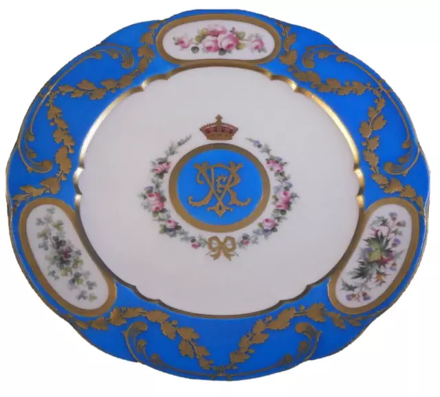 Ancien 19tC Minton Porcelaine Reine Victoria Plaque Royalty Service