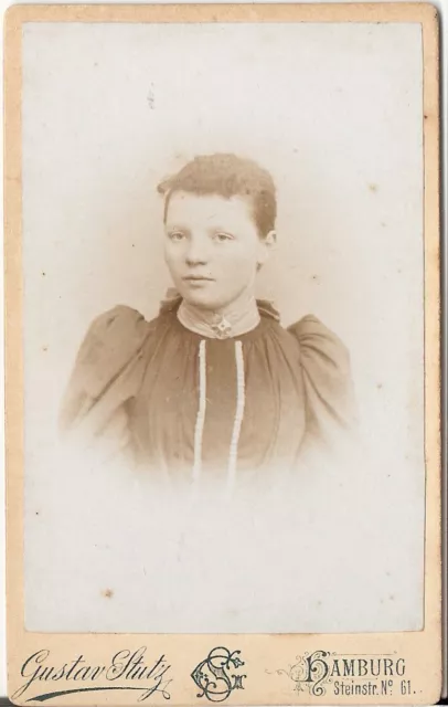 CDV photo Damenportrait - Hamburg 1890er