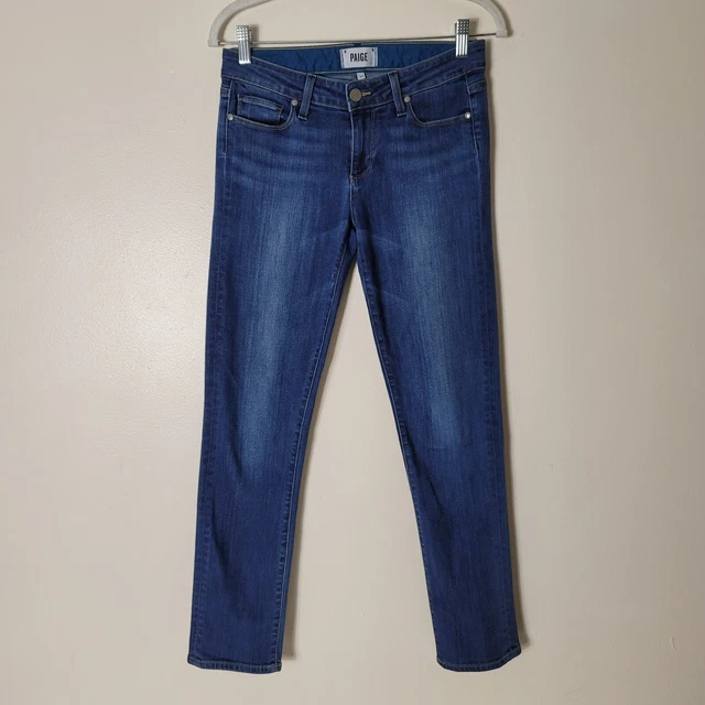 Paige Jeans Womens 27 Skyline Ankle Peg Skinny Leg Blue Denim Stretch Slim
