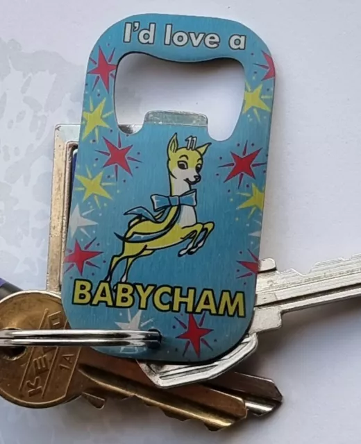 I'd love a Babycham - Mini Bottle Opener for keyring 2