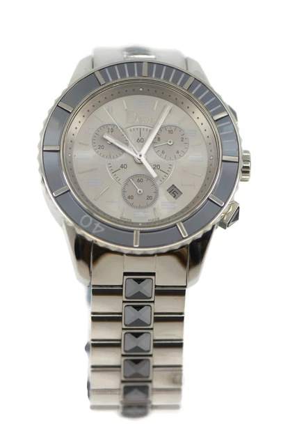 Christian Dior Christal Chronograph Stainless Steel Watch CD114312
