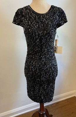 Alice + Olivia Sequin Embellished Bodycon Mini Dress Sz 2 US  XS  NWT $485