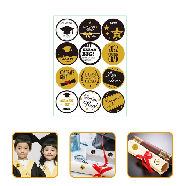 32 blätter Aufkleber Grad Kreis Aufkleber Graduation Party Favor Etiketten