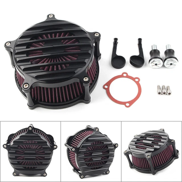 Filtro aspirazione purificatore aria a righe per Harley Sportster 883 1200 XR1200X 1991-1919