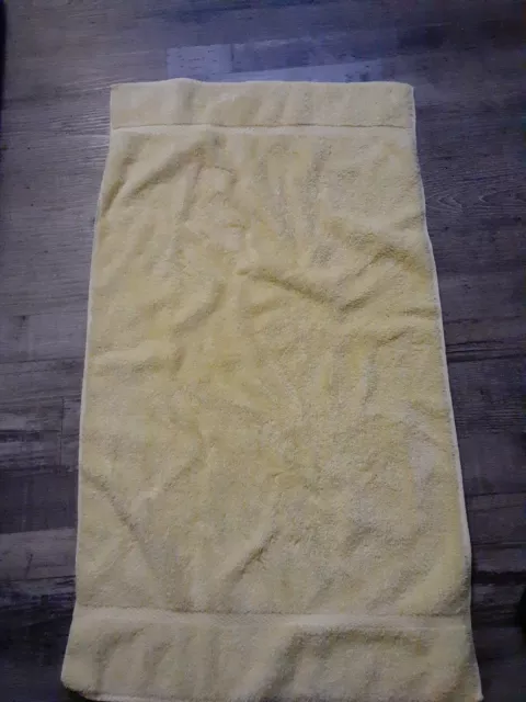 vtg royal velvet hand towel yellow 100% cotton fieldcrest boho cottagecore