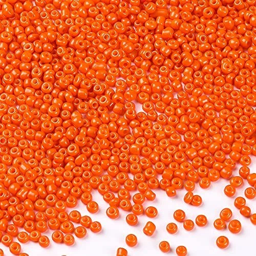 6500Pcs 8/0 3mm Glass Seed Beads for Jewelry Making, Bulk Pony Opaque Bead