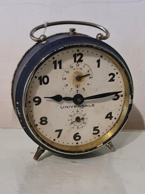 Universale - Orologio Sveglia Da Tavolo Meccanico A Carica Manuale Vintage