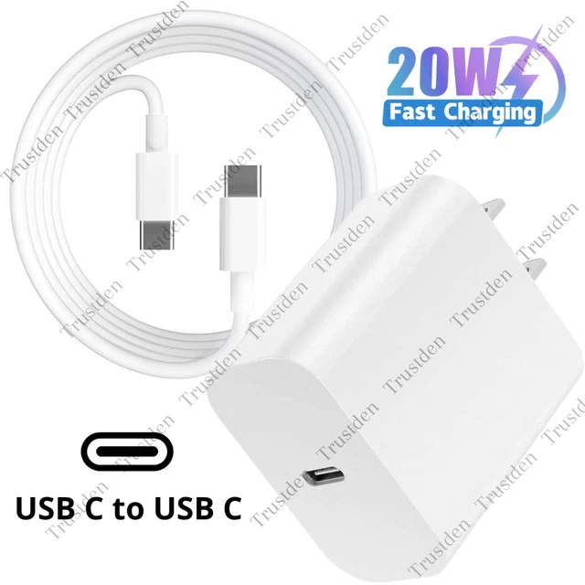 20W USB C Power Adapter Cube Type C Fast Charger Cable For Macbook iPad