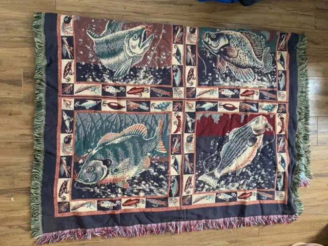  Tapestry, Cute Penguin Fishing Tapestry for Bedroom