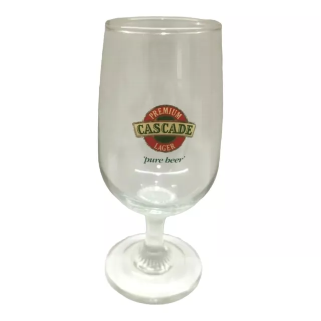 Cascade Premium Lager Pure Beer Stemmed Glass 17cm Tall 6.5cm Diameter