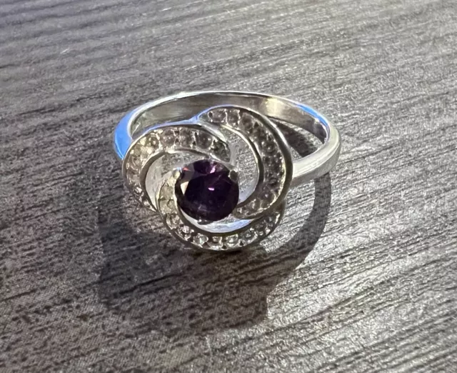Superbe bague - plaque argent et Brillants