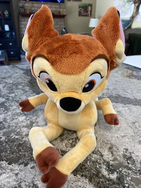 Disney Store Bambi Plush 12" Deer Stuffed Animal Butterfly Laying