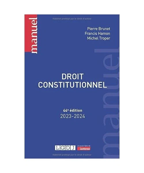 Pierre Roper DROIT CONSTITUTIONNEL (2023-2024), Brunet, Pierre; Hamon, Francis ...
