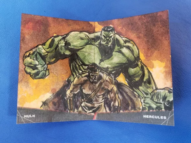 2020 Marvel Battle Booklets Hulk vs Hercules Kursat Cetiner 1/1 Sketch