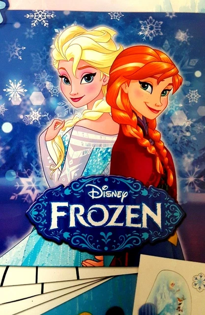 DISNEY FROZEN COLOURING Book Pencil Pack Colour Sticker Sheets Activity ...