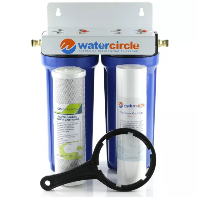 Twin Caravan Water Filter Camping Camper with SILVER Carbon restraint bacteria