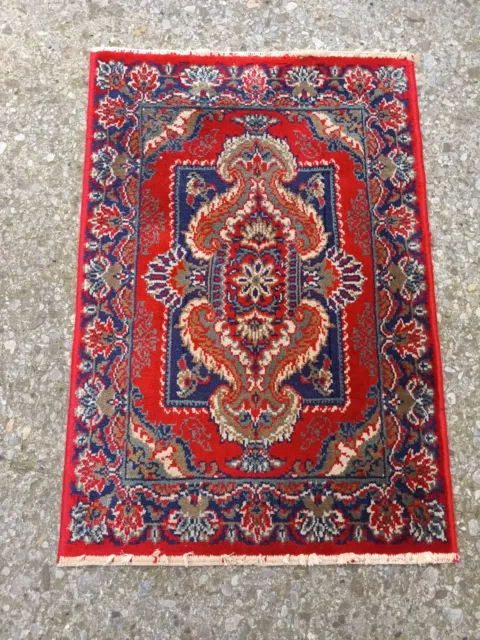 Mini Tappeto Orientale Tappeto Persiano Antico Carpet Ponte Vintage 90 x 63 E9
