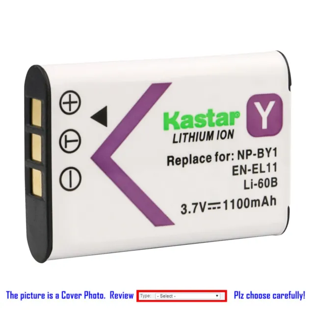 Kastar Replacement Battery for Sony NP-BY1 NPBY1 Pentax D-LI78 SANYO DB-L70