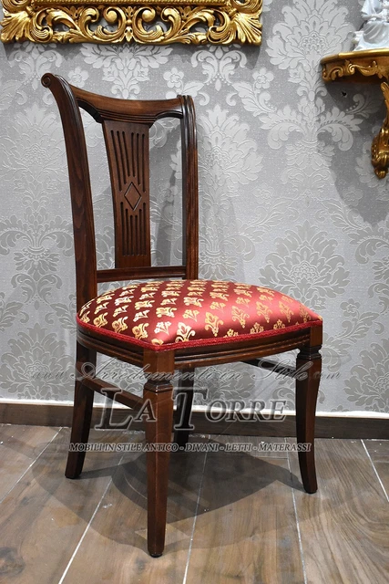 Silla Sillón Clásico Madera Sólido de Haya Varios Colores En Tela O Cuero