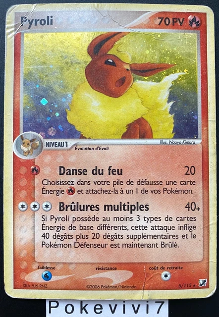 Carte Pokemon PYROLI 5/115 Holo Bloc EX Forces Cachées FR