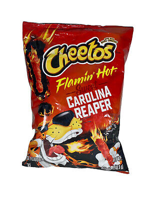 2 PACKS -NEW FRITO LAY CHEETOS FLAMIN HOT Sweet Carolina Reaper Chips