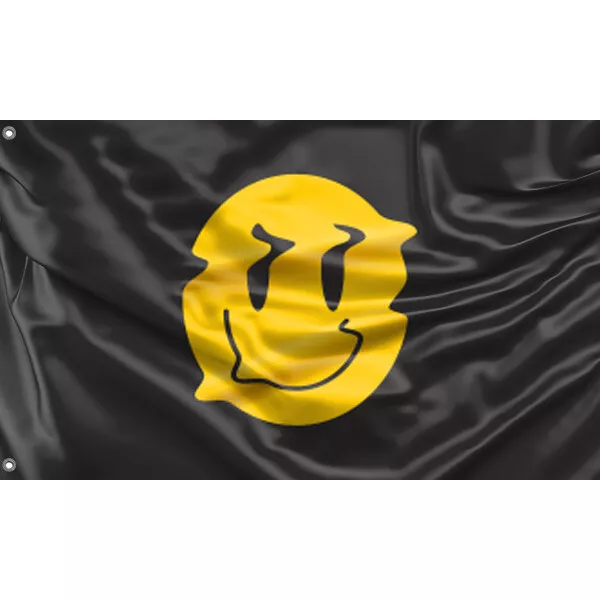 Wrinkle Smiley Face Flagge/Fahne Unikales Design 90x150cm