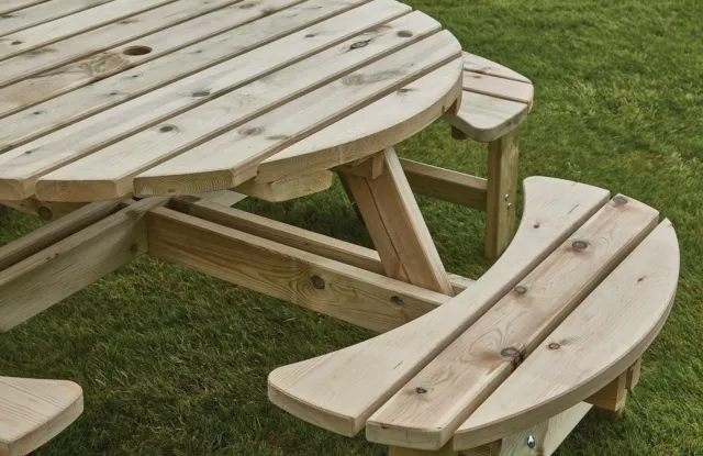 Woodshaw Appleton Round Picnic Bench 3