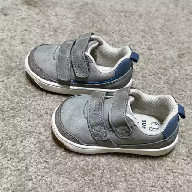 STRIDE RITE Surprize Gray Baby Shoes Sneakers Size 1