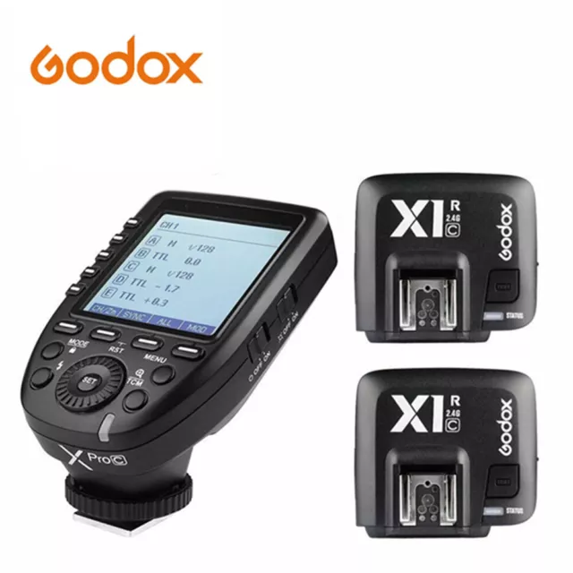 AU STOCK Godox XPro-C 2.4G E-TTL Flash Trigger+2*X1R-C Receiver For Canon Camera