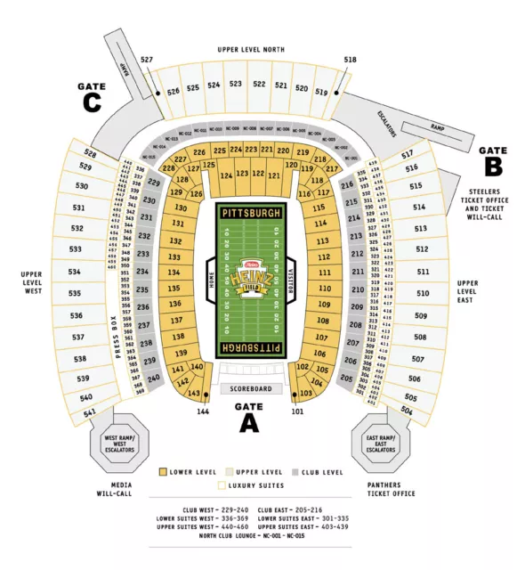 2 Steelers vs. Cardinals Tickets / Dec. 3rd @ in Pittsburgh / Sec. 218 Row H