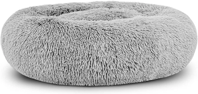 Dog Bed Donut Round Plush Beds Calming Pet Cat Soft Washable For Anti Anxiety
