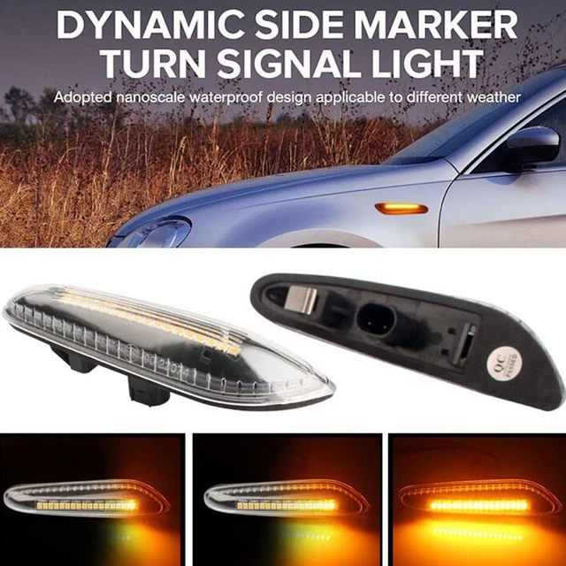 LED Front Fender Side Marker Lights Assembly Fits BMW E90 E82 E92 E46 E83 E60
