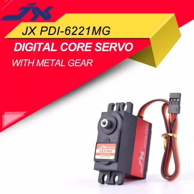 Servo digital JX PDI-6221MG ultra par Metal Gear 20 kg para avión no tripulado coche de radiocontrol