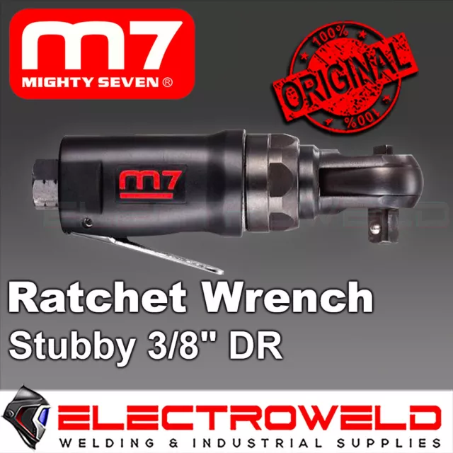 M7 Stubby Air Ratchet Wrench Spanner Socket 3/8" Square Dr Pneumatic M7-NE351R