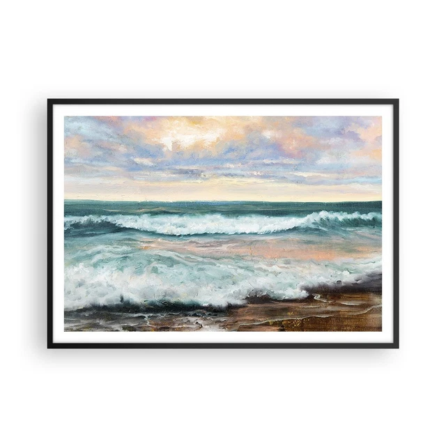 Affiche Poster Paysage Mer 100x70cm - Décoration Murale Bleue - Marque ARTTOR