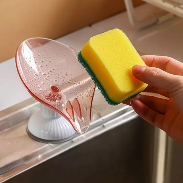 Suctions Kitchen Gadgets Soap Dish Sponge Rack Bar Soap Holder Drain Soap Box