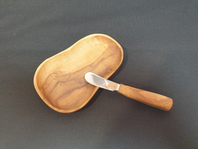 Saladier/coupe En Bois D'olivier Signé Tony Bain Vallauris, Années 1960