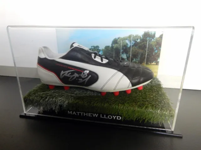 Signed Matthew Lloyd Football Boot Proof COA - Essendon Bombers 2023 Jumper AFL