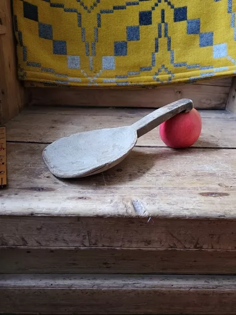 A Dry Unfettered Welsh Butter Paddle Sycamore Treen 2