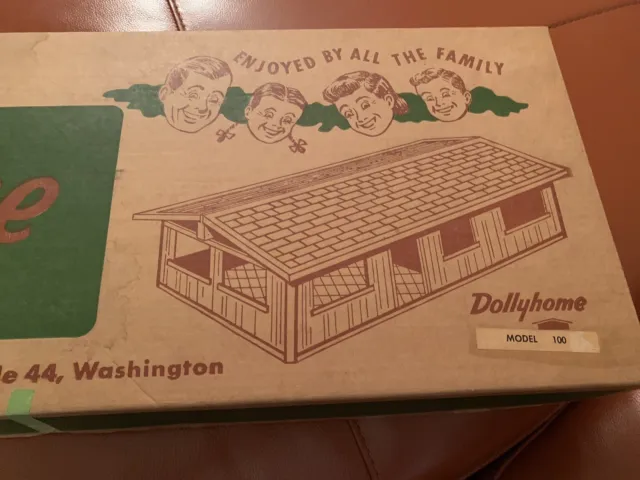 Vintage 1950’s Miniature Dollhouse Kit Dollyhome All Wood Panels Old Seattle