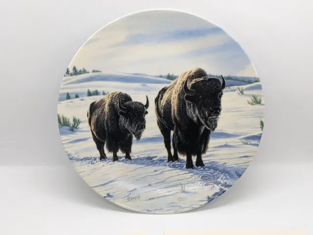 Dominion China "Frosty Morning: Buffalo" by Paul Krapf - Decorative Plate