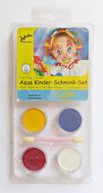 Jofrika Kinder Schmink Set Aqua Make-up Clown Fasching Karneval