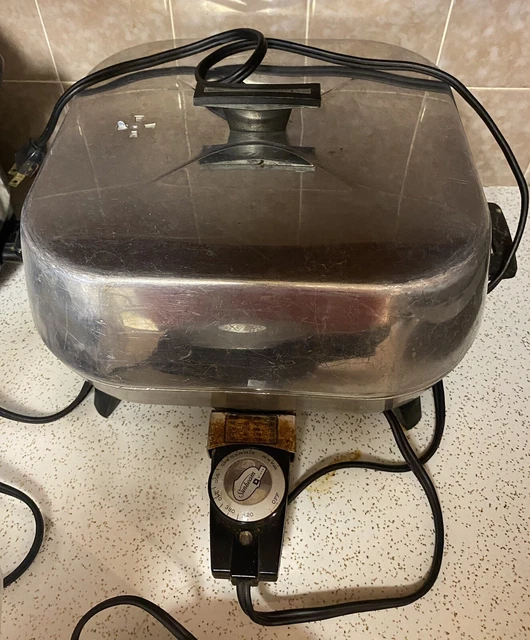 VINTAGE SUNBEAM ELECTRIC Skillet Model Fp11a Automatic Fry Pan Solid