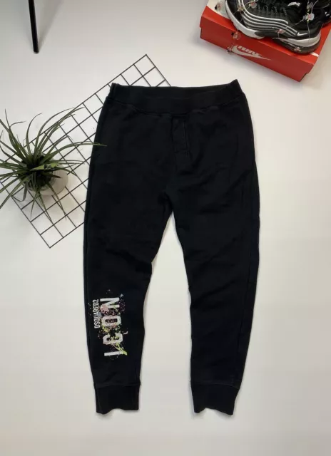 Mens Dsquared2 Jogger Sweatpants Track Pants Black Icon Size M