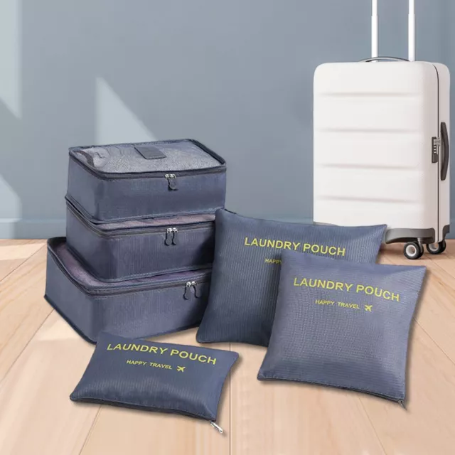 E# 6pcs/set Travel Storage Bags Luggage Storage Bag for Sheets Underwear Shoe So