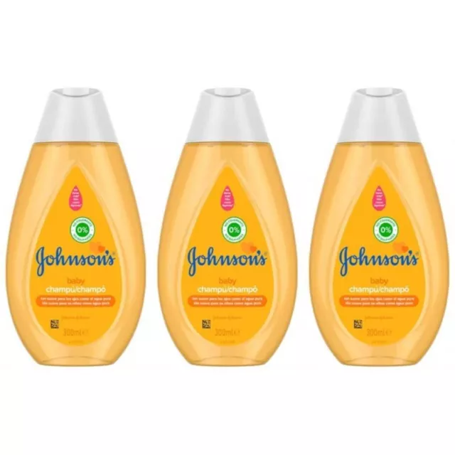 Johnsons Baby Shampoo No Tears For Kids Gentle Childrens Shampoos 300ml x 3