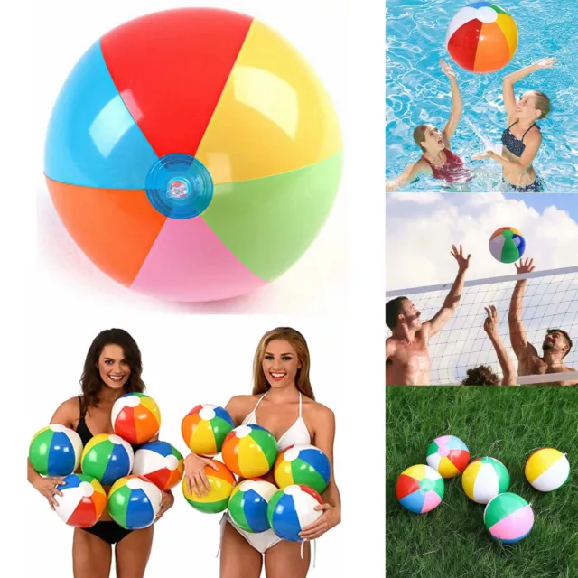 25cm Inflatable Panel Blowup Beach Ball Holiday Swimming Pool Fun Party Toy Kids